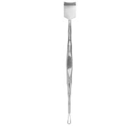SHINEOFI Spatule Exfoliante Visage Double Tête en Acier Inoxydable, Outil D'extraction de Points Noirs, Suppression des Pores, Usage à Domicile Salon