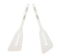 SHINEOFI Spatules en Silicone Antiadhésives 2 Pièces, Petites Spatules Multifonctions Résistantes à Haute Température, Cuisine Maison, Cuisson Œufs, Poisson et Crêpes, Couleur Blanche