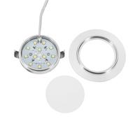 SHINEOFI Spot Encastré LED 12v 12 LED Blanc Lumière pour Camping-car, Remorque et Yacht, Luminaire Encastré en Alliage D'aluminium, Éclairage Intérieur pour Placard, Chambre Cuisine,