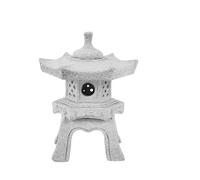 SHINEOFI Statue de Pagode en Pierre pour Jardin Zen Chinois Miniature | Sandstone, Micro Jardins et Décoration Halloween, Peut Accueillir Petite Bille Lumineuse, Ambiance Paisible