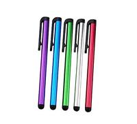 SHINEOFI Stylet Capacitif Haute Précision 5Pcs pour Écrans Tactiles Compatible et Smartphones Naturelle Corps en Aluminium Noir