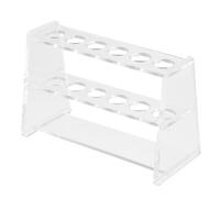 SHINEOFI Support à Tubes à Essai 12 Trous Double Rangée Transparent en Acrylique Support à Tubes à Centrifugeuse 2 Niveaux pour Laboratoire École et Hôpital Porte-Tubes Expérimentaux