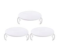 SHINEOFI Support de Cuisson la Vapeur Rond en Abs Structure à Plusieurs Niveaux, Étagère de Rangement Alimentaire pour Micro-ondes, Résistant à Haute Température et Gain de Place