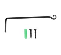 SHINEOFI Support De Jardinière en Métal 25 Cm pour Pots De Fleurs Suspendus, Crochet Mural Noir pour Balcon Et Jardin, Kit Robuste Suspendre De Plantes Décoratives