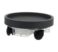 SHINEOFI Support de Pot de Fleurs avec roulettes Base Ronde Résistante pour Plantes Intérieur et Extérieur Plateau Mobile pour Pots Lourds Facile à Déplacer Charge Élevée Gris Ciment