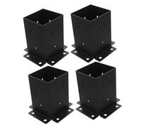 SHINEOFI Support de Poteau Robuste Acier Kit pour Terrasse et Pergola Installation Sol pour Structures Extérieures