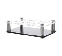 SHINEOFI Support en Acrylique pour 6 Verres à Liqueur Porte-Verres à Shot Compact 2X3 Trous Ø38 CM Support de Service pour Bar et Fête Organiseur de Rangement pour Verre Shooter