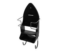 SHINEOFI Support En Fer Porte Vetement Cintre Entre Support Mural Pour Planche à Repasser Support De Planche à Repasser Stockage De Fer Large Grille En Fer Plastique Black
