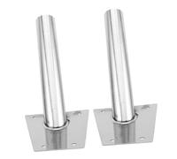 SHINEOFI Support Mural en Acier Inoxydable pour Mât De Drapeau Inclinable 25 Mm, Lot De 2 Supports Robustes pour Fixation Extérieure Murale De Façade Commerciale