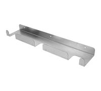 SHINEOFI Support Mural en Acier Inoxydable pour Pelles à Pizza Rack de Rangement Multifonction sans Perçage Barre Suspendue Argentée pour Ustensiles Cuisine Organiseur Compact pour