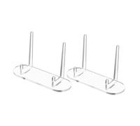 SHINEOFI Support pour Assiette Transparent en Acrylique 2pcs, Structure Stable et Haute Transparence, Chevalet Décoratif Simple et Élégant pour Présentation et Décoration Intérieure