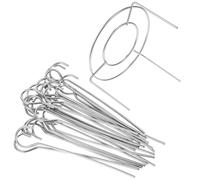 SHINEOFI Support pour Brochettes de Viande en Acier Inoxydable Argenté, Rack Rond pour Friteuse à Air, Facile à Nettoyer, Placement Sécurisé Cuisine et Repas en Famille