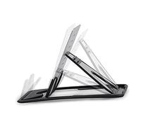 SHINEOFI Support Tablette et Téléphone Pliable Alliage Aluminium Stand Métallique Ajustable Portable pour Smartphone et Tablette Accessoire Pratique pour Bureau et Voyage Noir