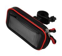 SHINEOFI Support Téléphone Moto Étanche avec Fixation Guidon Pochette Tactile Transparente Trou Écouteurs Compatible Vélo et VTT Protection Pluie Sacoche Antivibration pour Cyclistes