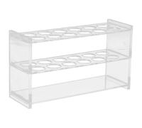 SHINEOFI Support Transparent pour Tubes à Essai 25 Ml en Acrylique 6 Emplacements Porte-Tubes D’Échantillonnage Réutilisable pour Laboratoire Organiseur Pratique pour Tubes D’Essais