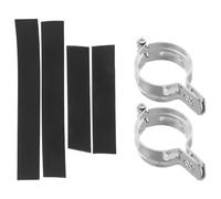 SHINEOFI Supports de Clignotants Moto en Fer Chromé, Diamètre Réglable 34-41 Mm, Angles Ajustables, Résistants aux Intempéries, Kit 2 Pièces pour Fixation de Feux de Signalisation Adaptés