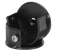 SHINEOFI Supports de Tringle à Rideau 28 MM en Alliage Noir Lot de 2 Supports Latéraux pour Montage Mural Embouts Pratiques pour Barre de Rideau Adaptés pour Rideaux Maison Fixation