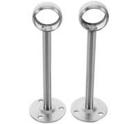 SHINEOFI Supports de Tringle à Rideaux INOX Épais 15 Cm Diamètre 25 Mm Tête Ronde Fixation Murale Multifonction pour Rideaux et Penderie Lot de 2 Pièces