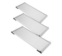 SHINEOFI Supports Muraux en Aluminium pour Plaques de Porte de Bureau, Lot de 3, Double Face, Vierges, Adaptés la Signalétique L'Affichage en Entreprise