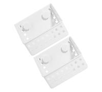 SHINEOFI Supports Suspendus pour Cages à Lapins Mangeoires Amovibles en Plastique Robuste, Lot de 2, Étagères à Nourriture pour Petits Animaux, Fixation Ventouse pour Cages D’Animaux