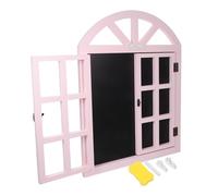 SHINEOFI Tableau Mural Bois Forme Fenêtre Décoration Créative pour Café Bureau et Maison Tableau Mémo Suspendu avec Surface Lisse Facile à Effacer Panneau Polyvalent pour Affichage et