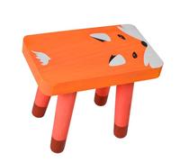 SHINEOFI Tabouret de Dessin Animé en Bois pour Garçon et Filles, Repose-Pieds Antidérapant à Motif Renard, Taille Légère et Stable, Meuble Pratique pour Chambre D'garçon et Filles et Salle