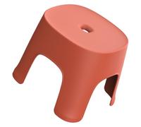 SHINEOFI Tabouret de Salle de Bain Anti-dérapant en Plastique Rouge Brique, Petit Marchepied Multi-Usage Léger, pour Chambre, la Cuisine et Camping-Car, 1 Marche, Pieds Sécurisés