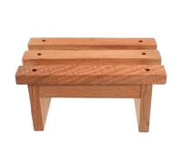 SHINEOFI Tabouret en Bois Massif Chêne Rouge Non Verni, Petit Siège Antidérapant pour Garçon et Filles, Marchepied Multifonction pour Salle de Bain Cuisine, Tabourets pour S'asseoir et Se