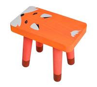 SHINEOFI Tabouret en Bois Massif pour Garçon et Filles à Motif Renard, Siège de Dessin Animé Léger et Portable, Repose-Pieds Pratique pour Chambre D’garçon et Filles, Meuble de Maison