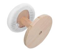 SHINEOFI Tabouret et Mousse de Repassage en Bois Massif Rond avec Housse en Tissu Blanc Design Compact pour Cols et Poignets, pour Petits Espaces et Projets de Couture