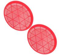 SHINEOFI Tamis à Grains Séchage à L'air Rond en Plastique Réutilisable Rouge 2pcs pour Tamiser Riz et Haricots pour Usage Quotidien Cuisine