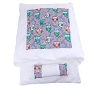 SHINEOFI Tapis de Couchage pour Animaux en Coton Lavable Motif Hibou Violet pour Chat Voyage intérieur et extérieur