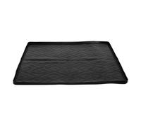 SHINEOFI Tapis de Protection en Silicone 50x50 Cm Noir Rebord Surélevé, Antidébordement et Antidérapant pour Lave-linge, Mini-réfrigérateur et Congélateur - Bac Récupérateur Étanche
