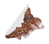 SHINEOFI Tapis de Sol Antidérapant en Peluche Épaissie Motif Cerf Sika 110X90 CM Tapis Décoratif Absorbant pour Chambre Salon Bureau Pratique et Confortable