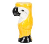 SHINEOFI Tasse à Cocktail Tiki en Céramique Jaune de Perroquet Coupe à Vin Créative pour Bar et Fête Verre Original pour Cocktail Hawaïen Présent Unique 1 Pièce