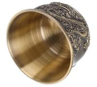 SHINEOFI Tasse à Thé Chinoise en Bronze Motif Dragon et Phénix Petite Taille Service à Thé Gongfu Traditionnel Tasse Décorative Rétro Résistante à la Casse pour Usage Quotidien