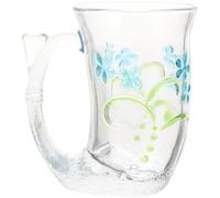 SHINEOFI Tasse en Verre Sirène Bleue 350 Ml pour Thé et Café, Mug Décoratif Créatif et Polyvalent, Tasse à Lait Originale pour Usage Quotidien et Moments Conviviaux