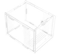 SHINEOFI Terrarium en Acrylique 8X7X10 CM Boîte Élevage Reptiles Ventilée Coffret Rangement Adapté aux Reptiles Petits Lézards et Serpents