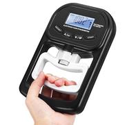 SHINEOFI Testeur de Force de Préhension Rechargeable Jusqu'à 180kg Dynamomètre Numérique Précis en Plastique Noir pour Entraînement Fitness et Rééducation