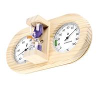 SHINEOFI Thermomètre-Hygromètre pour Sauna Intérieur avec Sablier 15 en Bois Violet Double Fonction Température et Humidité Résistant Haute Température Accessoire Spa et Hammam