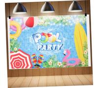 SHINEOFI Toile De Fond pour Fête Piscine Plage Été Panneau Arrière-Plan Thème Hawaïen Décorations