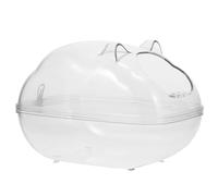 SHINEOFI Toilette Transparente pour Petits Animaux Bac à Sable Pratique pour Hamster et Cochon Léger et Résistant Aux Poussières Accessoire Hygiène pour Cage