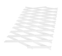 SHINEOFI Treillis Mural en Bois pour Plantes Grimpantes D’intérieur Et Extérieur, Clôture en Treillis De Jardin Ajustable H44 Blanc, Panneau De Clôture Multifonction pour Support Végétal