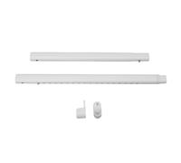 SHINEOFI Tringle à Penderie Ovale en Métal Blanc Réglable 42-70 Cm - Barre Extensible pour Vêtements Embout de Fixation Perforé - Support Robuste pour Armoire et Dressing - Installation