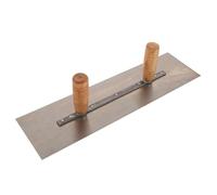 SHINEOFI Truelle à Béton Double Poignée Outil De Maçonnerie Robuste en Acier Et Truelle pour Finition Béton 45cm pour Travaux De Peinture Maçonnerie Outil à Main Solide