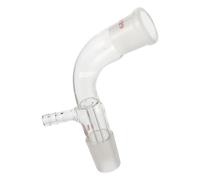 SHINEOFI Tube de Distillation en Verre Transparent Mat, Raccord de Laboratoire Solide, Instrument Pédagogique pour Cours de Chimie, Tube de Raccordement pour Distillation, Matériel