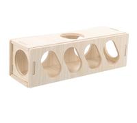 SHINEOFI Tunnel Bois pour Petits Animaux Cachette Sécurisée pour Hamster Cochon et Chinchilla Tunnel Ludique et Décoratif pour Cage Design Lisse sans Éclats Accessoire Habitat Pratique et