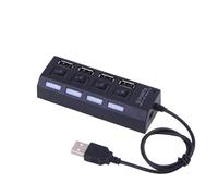 SHINEOFI USB Hub Ports Splitter with LED Indicator High Speed Data Transfer for XP PC Portable USB Hub for Laptop and Computer