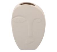 SHINEOFI Vase Visage Humain Céramique Abstraite Pot à Fleurs Nordique Décor Salon Bureau Design Visage Artistique Irrégulier Petit Modèle Élégant pour Décoration Intérieure