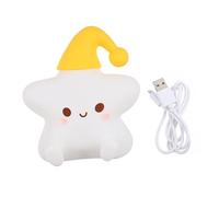 SHINEOFI Veilleuse Pat en Silicone Forme Étoile pour Garçon et Filles, Lampe de Nuit LED Rechargeable 1200mah Détection Tactile, pour Chambre et Dortoir